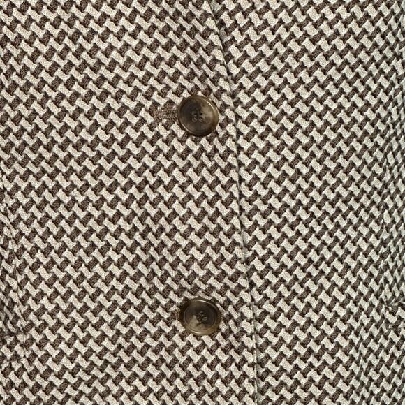 Talbots Women’s Brown Houndstooth Wool Blazer, Size 10, Pre-owned - Picture 3 of 6